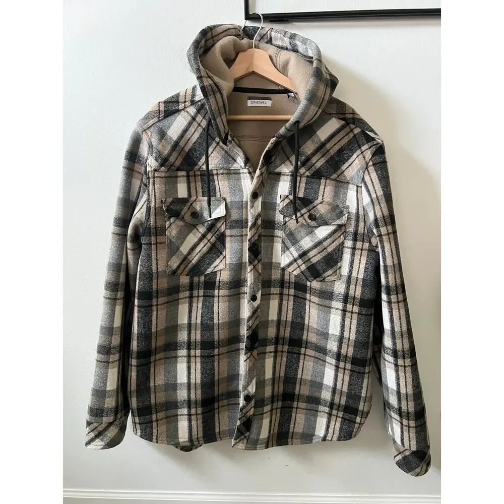 Departwest plaid jacket men's size XL